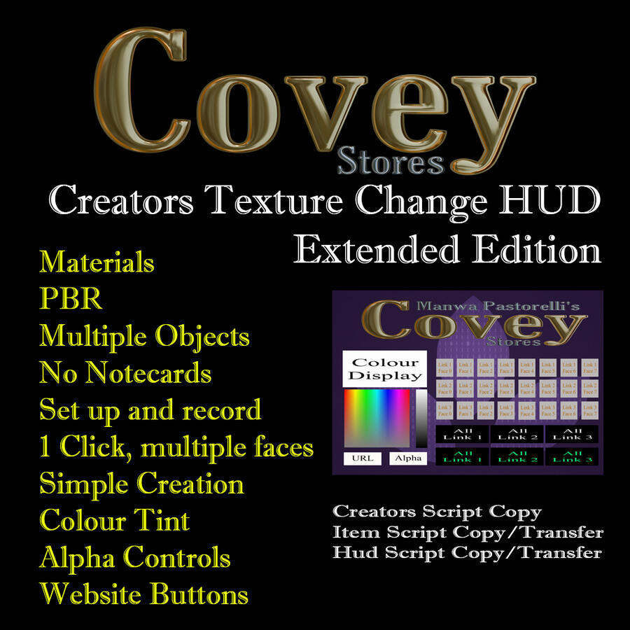 Covey Stores Creators Texture Change HUD Covey Stores Creators Texture Change HUD
