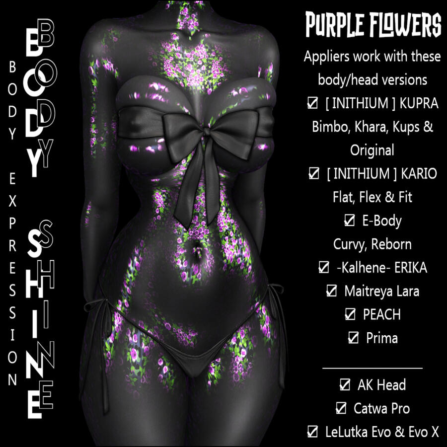 Body Expression Body Shine Purple Flowers Body Expression Body Shine Purple Flowers